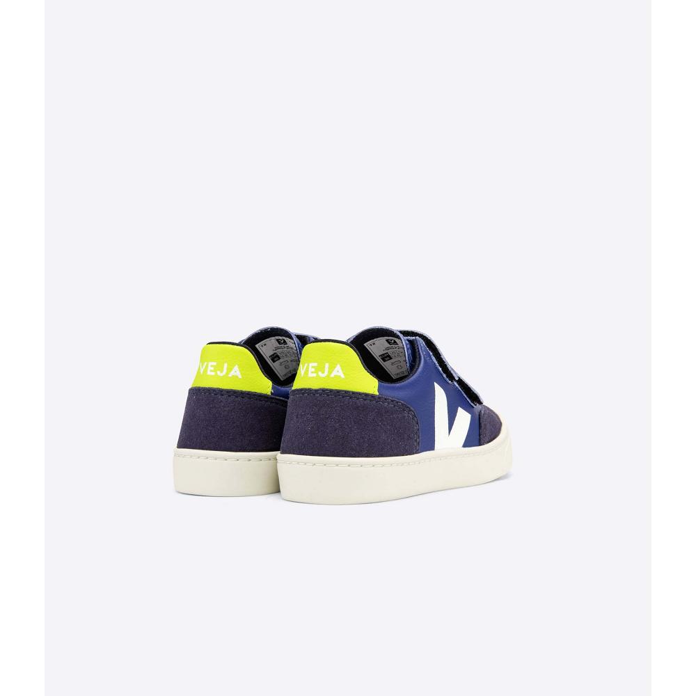 Veja V-12 CHROMEFREE Schoenen Kinderen Blauw | BE 746XYU